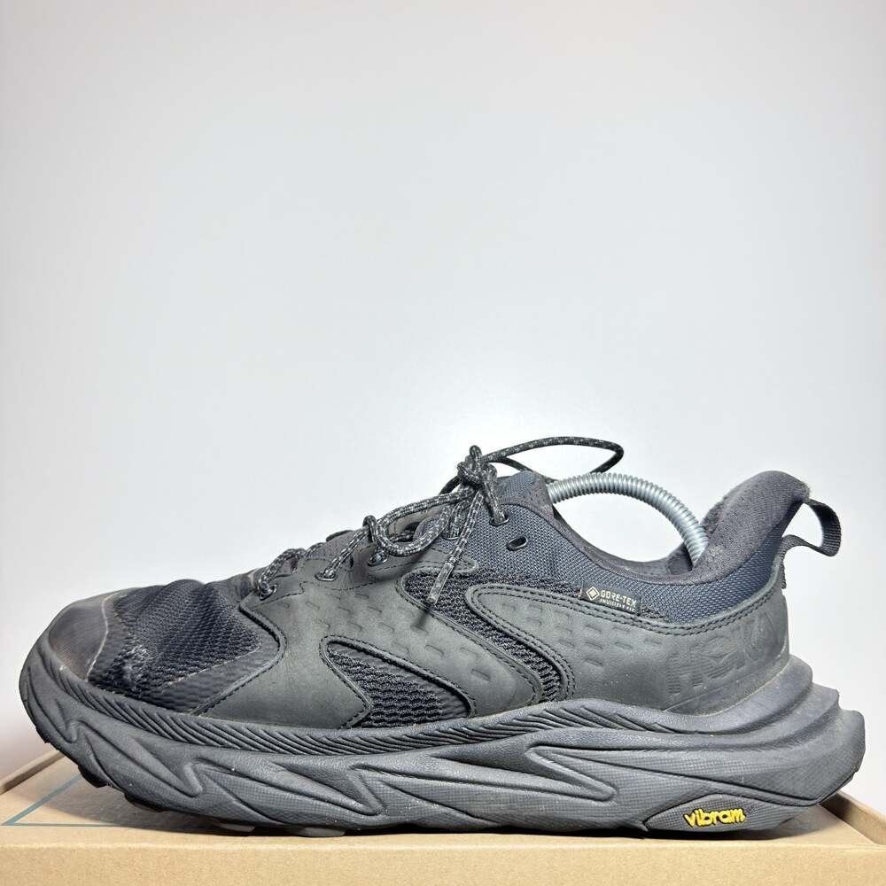 Hoka One One Anacapa Low GORE-TEX Black Men's Size 9.5 2E Wide Hiking Shoes